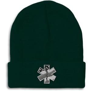 imageCustom Beanies for Men Paramedic A Embroidery Paramedic Winter Hats for Women Acrylic Skull Cap 1 SizeForest Green Design Only