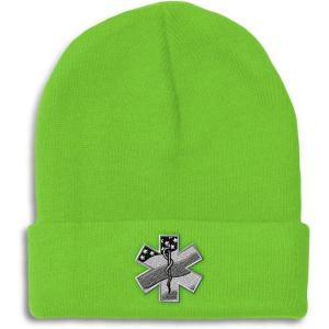 imageCustom Beanies for Men Paramedic A Embroidery Paramedic Winter Hats for Women Acrylic Skull Cap 1 SizeLime Design Only