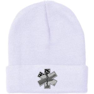 imageCustom Beanies for Men Paramedic A Embroidery Paramedic Winter Hats for Women Acrylic Skull Cap 1 SizeWhite Design Only