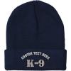 imageCustom Beanies for Men K9 Silver Logo Embroidery Letters Winter Hats for Women Acrylic Skull Cap 1 SizeNavy Personalized Text Here