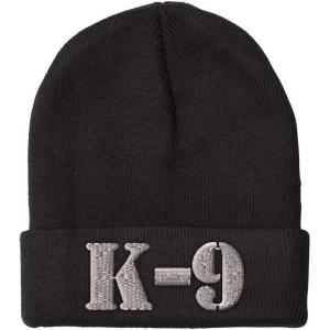 imageCustom Beanies for Men K9 Silver Logo Embroidery Letters Winter Hats for Women Acrylic Skull Cap 1 SizeBlack Design Only