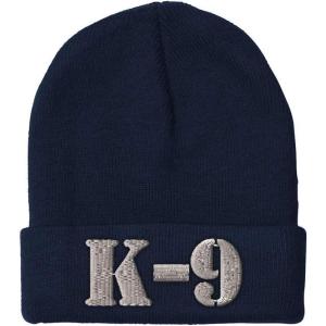 imageCustom Beanies for Men K9 Silver Logo Embroidery Letters Winter Hats for Women Acrylic Skull Cap 1 SizeNavy Design Only