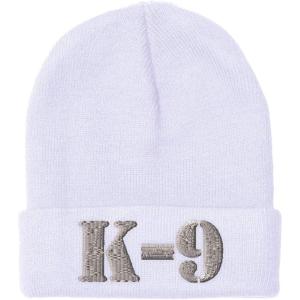 imageCustom Beanies for Men K9 Silver Logo Embroidery Letters Winter Hats for Women Acrylic Skull Cap 1 SizeWhite Design Only
