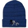 imageCustom Beanies for Men Animal Running Horses Embroidery Winter Hats for Women Acrylic Skull Cap 1 SizeHeather Royal Blue Design Only