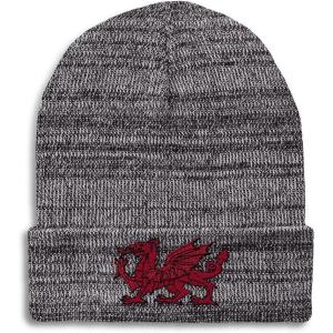 imageBeanies for Men Wales Flag Dragon Seal Embroidery Europe Winter Hats for Women Acrylic Skull Cap 1 SizeHeather Grey Design Only