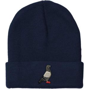 imageCustom Beanies for Men Pigeon B Embroidery Birds Winter Hats for Women Acrylic Skull Cap 1 SizeNavy Design Only