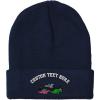 imageCustom Beanies for Men PreHistoric Dinosaurs Embroidery Winter Hats for Women Acrylic Skull Cap 1 SizeNavy Personalized Text Here