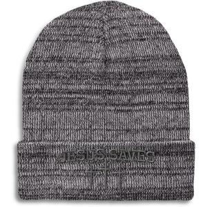 imageCustom Beanies for Men Jesus Saves Gray Embroidery Christian Winter Hats for Women Acrylic Skull Cap 1 SizeHeather Grey Design Only