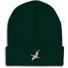 imageCustom Beanies for Men Snow Goose Embroidery Birds Winter Hats for Women Acrylic Skull Cap 1 SizeForest Green Design Only