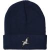 imageCustom Beanies for Men Snow Goose Embroidery Birds Winter Hats for Women Acrylic Skull Cap 1 SizeNavy Design Only