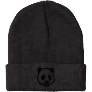 imageBeanies for Men Panda Bear Face Embroidery Wild Animals Winter Hats for Women Acrylic Skull Cap 1 SizeBlack Design Only