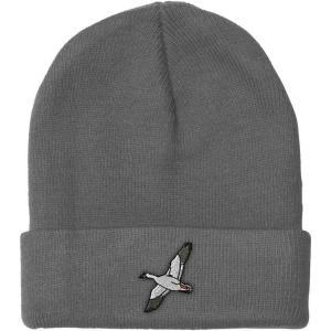 imageCustom Beanies for Men Snow Goose Embroidery Birds Winter Hats for Women Acrylic Skull Cap 1 SizeLight Grey Design Only