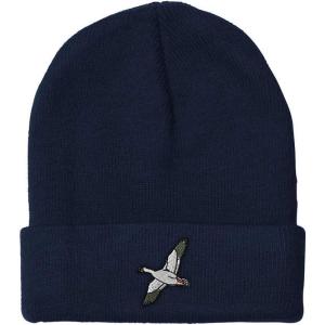 imageCustom Beanies for Men Snow Goose Embroidery Birds Winter Hats for Women Acrylic Skull Cap 1 SizeNavy Design Only