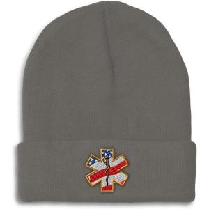 imageCustom Beanies for Men American Flag Embroidery Flags Winter Hats for Women Acrylic Skull Cap 1 SizeDark Grey Design Only