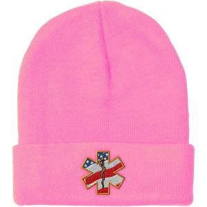 imageCustom Beanies for Men American Flag Embroidery Flags Winter Hats for Women Acrylic Skull Cap 1 SizeSoft Pink Design Only