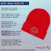 imageCustom Beanies for Men Albanian Eagle Silver Embroidery Winter Hats for Women Acrylic Skull Cap 1 SizeRed Personalized Text Here
