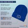 imageCustom Beanies for Men Albanian Eagle Silver Embroidery Winter Hats for Women Acrylic Skull Cap 1 SizeRoyal Blue Design Only