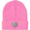 imageCustom Beanies for Men Albanian Eagle Silver Embroidery Winter Hats for Women Acrylic Skull Cap 1 SizeSoft Pink Design Only