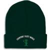 imageSpeedy Pros Beanies for Men Alien Peace Sign Embroidery Symbols Winter Hats for Women Acrylic Skull Cap 1 SizeForest Green Personalized Text Here