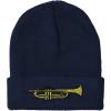 imageBeanies for Men Trumpet Music B Embroidery Music Trumpet Winter Hats for Women Acrylic Skull Cap 1 SizeNavy Design Only