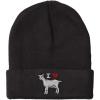 imageBeanie for Men ampamp Women I Love Heart Goats Embroidery Acrylic Skull Cap Hat Black 1 Size