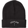 imageCristian Chaplain Cross Embroidery Embroidered Beanie Skully Hat Cap Black