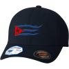 imageCuba Cuban Flag Flame Flexfit Adult ProFormance Branded Hat Dark Navy LargeXLarge
