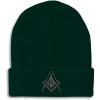 imageSpeedy Pros Beanies for Men Mason Gray Thread Embroidery Construction Winter Hats for Women Acrylic Skull Cap 1 SizeForest Green Design Only