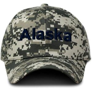 imageCamo Baseball Cap Alaska The Last Frontier Hunting Dad Hats for Men ampamp WomenPixel Camo