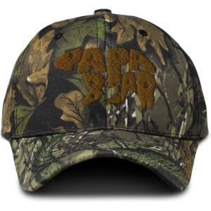 imageCustom Camo Baseball Cap Papa Bear Embroidery Hunting Dad Hats for Men ampamp WomenForest Tree Green Design Only