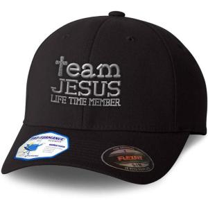 imageFlexfit Hats for Men ampamp Women Team Jesus Life Time Member A Embroidery PolyesterBlack