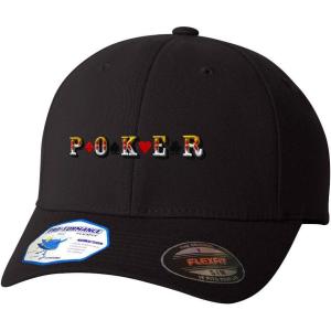 imagePoker Game Style 1 Flexfit Adult ProFormance Branded Hat Black LargeXLarge