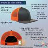 imageSnapback Trucker Hat Custom Personalized Text Cotton Flat Bill Baseball CapDark Grey Orange