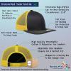 imageSnapback Trucker Hat Custom Personalized Text Cotton Flat Bill Baseball CapDark Grey Yellow