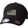 imageBlack White American Flag Flexfit Adult ProFormance Branded Hat Black LargeXLarge
