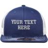 imageSnapback Trucker Hat Custom Personalized Text Cotton Flat Bill Baseball CapNavy White