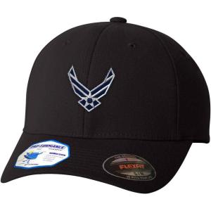 imageCustom Flexfit Hats for Men ampamp Women Air Force Emblem Embroidery Insignias Polyester Dad Hat Baseball CapBlack Design Only