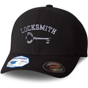 imageCustom Flexfit Hats for Men ampamp Women Locksmith Embroidery Others Polyester Dad Hat Baseball CapBlack Design Only