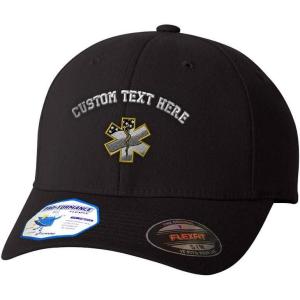 imageCustom Flexfit Hats for Men ampamp Women Paramedic EMT Embroidery Dad Baseball CapBlack Personalized Text Here