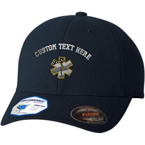 imageCustom Flexfit Hats for Men ampamp Women Paramedic EMT Embroidery Dad Baseball CapDark Navy Personalized Text Here