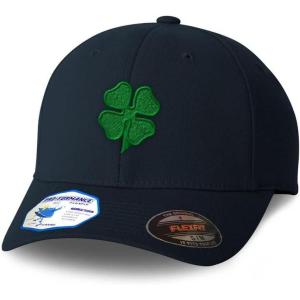 imageFlexfit Hats for Men ampamp Women 4 Leaf Clover Embroidery St Patricks Day Polyester Dad Hat Baseball CapDark Navy