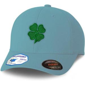 imageFlexfit Hats for Men ampamp Women 4 Leaf Clover Embroidery St Patricks Day Polyester Dad Hat Baseball CapLight Blue