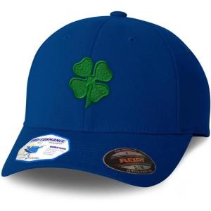 imageFlexfit Hats for Men ampamp Women 4 Leaf Clover Embroidery St Patricks Day Polyester Dad Hat Baseball CapRoyal Blue