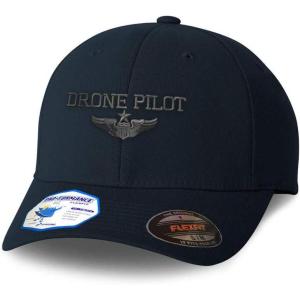 imageFlexfit Hats for Men ampamp Women Drone Pilot Gray Embroidery Dad Baseball CapDark Navy