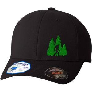 imageFlexfit Left Side Panel Woods Bigfoot A Embroidery Hats for Men ampamp WomenBlack