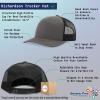imageRichardson Mesh Trucker Hat Custom Personalized Text Polyester Baseball CapDark Grey Black
