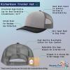 imageRichardson Mesh Trucker Hat Custom Personalized Text Polyester Baseball CapSilver Black