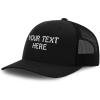 imageMesh Trucker Hat Baseball Cap Custom Personalized Text Dad Hats for Men ampamp WomenBlack