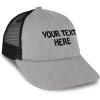 imageMesh Trucker Hat Baseball Cap Custom Personalized Text Dad Hats for Men ampamp WomenHeather Grey Black