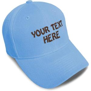 imageBaseball Cap Custom Personalized Text Dad Hats for Men ampamp Women Strap ClosureLight Blue